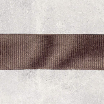 Bælteelastik grosgrain, brun 25mm, 1m