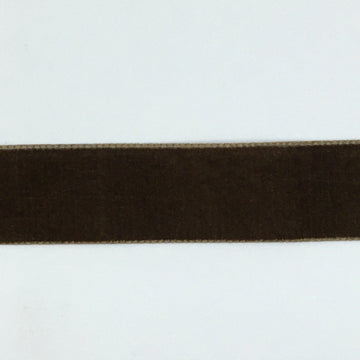 Velourbånd, mørkebrun  9mm, 1m
