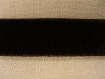 Velourelastik, mørkebrun 16mm, 1m