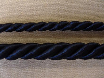 Possementsnor, marineblå 5 mm, 1m