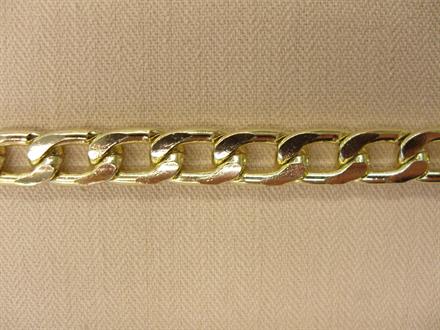 Kæde, guld  7mm, 1m