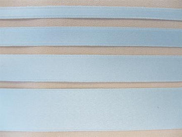 Bomulds-satinbånd, lyseblå  6mm, 1m