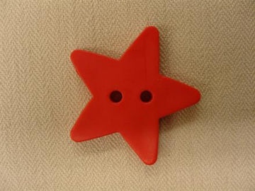 Stjerneknap, rød 25mm