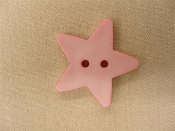 Stjerneknap, lyserød 25mm