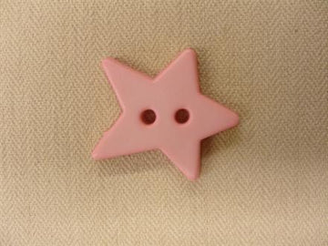 Stjerneknap, lyserød skæv 21mm
