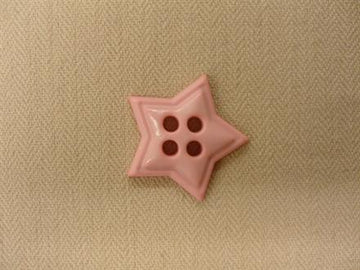 Stjerneknap, lyserød 18mm