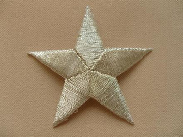 Strygemærke, stjerne 55mm, sølv