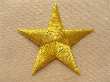 Strygemærke, stjerne 55mm, guld