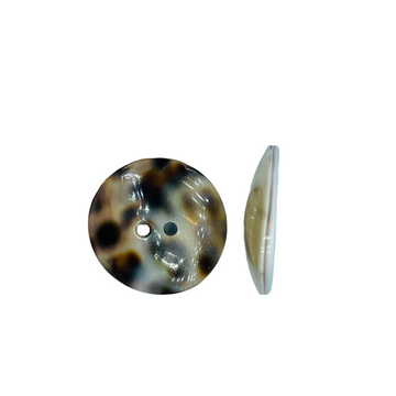 Sneglehus-knap, spættet, 2-huls ø15mm