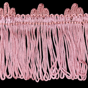 Frynsebånd (løkker), rosa vintage, 1m