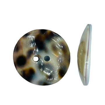Sneglehus-knap, spættet, 2-huls ø25mm