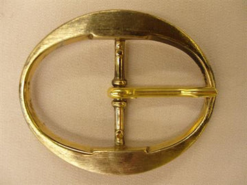 Guld bæltespænde, oval 40mm