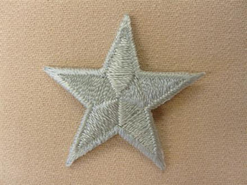 Strygemærke, stjerne grå 3cm