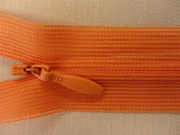 Lynlås usynlig orange 60cm tynd