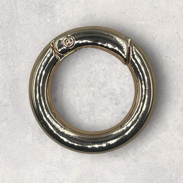 Rund karabinhage, guld 19mm