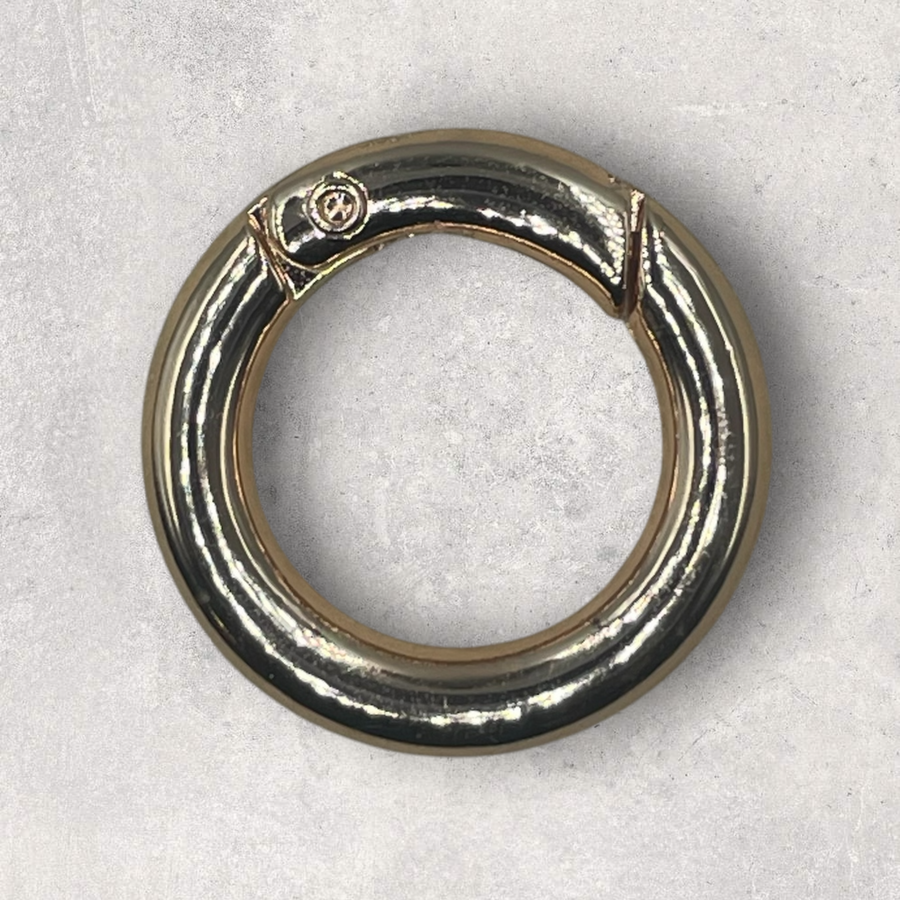 Rund karabinhage, guld 19mm