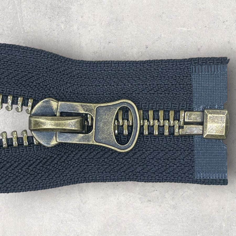 Sort metal delbar 70cm, 8mm oxyderet messing