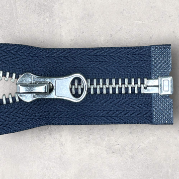Marineblå metal delbar 35cm 6mm sølv
