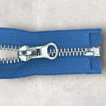 Dueblå metal delbar 35cm 6mm sølv
