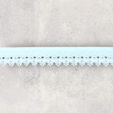 Lingerielastik m. tungekant, hvid, 12mm, 1m