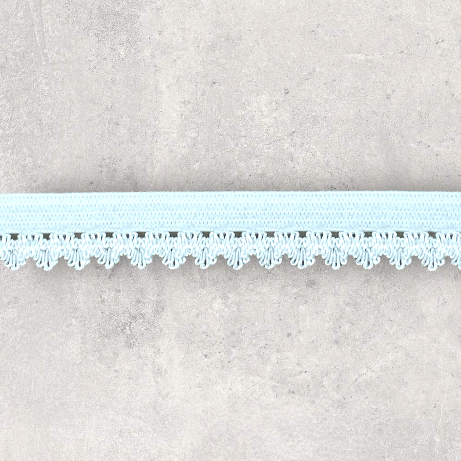 Lingerielastik m. tungekant, hvid, 12mm, 1m