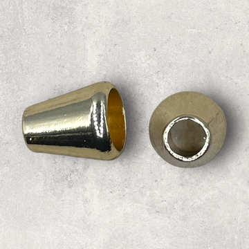 Snor endestopper, i guld til snor max 5mm