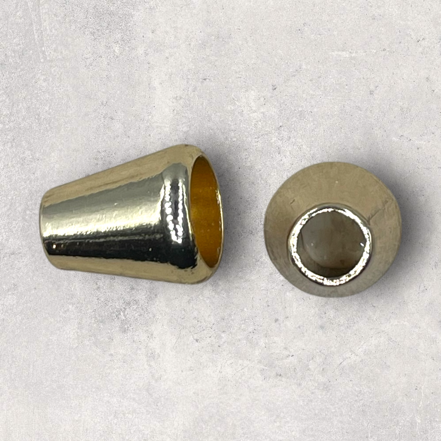Snor endestopper, i guld til snor max 5mm