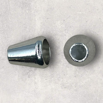 Snor endestopper, i sølv, til snor max 5mm