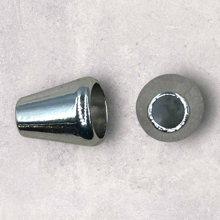 Snor endestopper, i sølv, til snor max 5mm