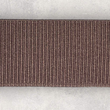 Bælteelastik grosgrain, brun 50mm, 1m