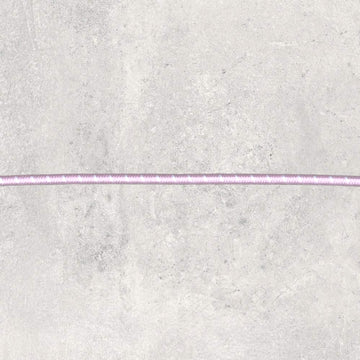 Rund elastik 2 mm, lyserød med hvide striber, 1m