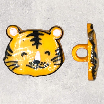 Tigerhoved knap, Orange/sort