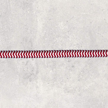 Rund elastik 4,5 mm, stribet rød/hvid, 1m