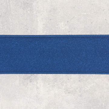 Bomulds-satinbånd, marineblå 25mm, 1m