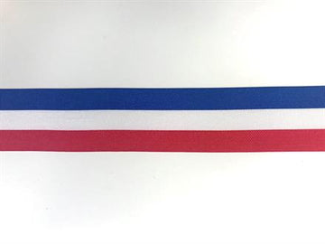 Nationalbånd, blå, hvid, rød, 16mm