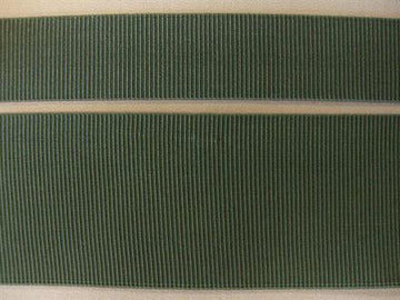 Bælteelastik grosgrain, armygrøn 50mm, 1m