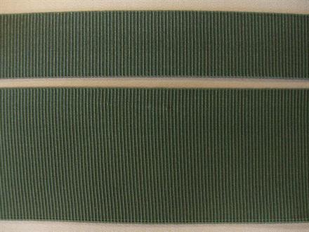 Bælteelastik grosgrain, armygrøn 25mm, 1m