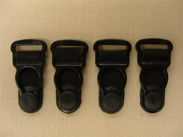 Hofteholdergrips u. elastik, sort 12mm,  4 stk.