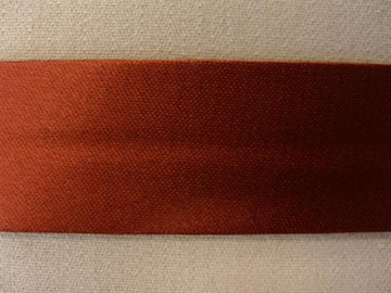 Skråbånd satin, rustrød 20mm, 1m