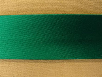 Skråbånd satin, smaragd 20mm, 1m