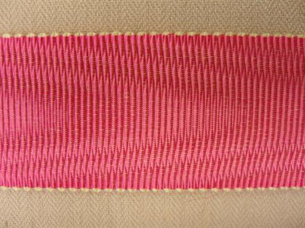Grosgrainbånd med moire-effekt, pink/gul, 1m