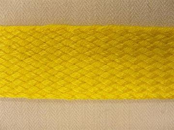 Fladflettet bånd, gul 20mm, 1m