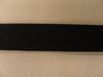 Skråbånd bomuld, sort 13mm, 1m