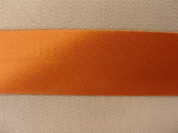 Skråbånd satin, orange 18mm, 1m