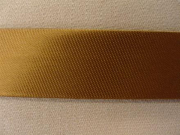 Skråbånd satin, gylden brun 18mm, 1m
