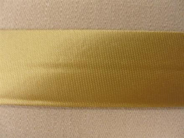 Skråbånd satin, gylden beige 18mm, 1m
