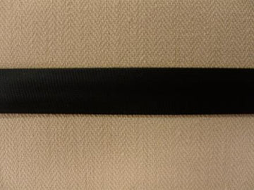 Skråbånd satin, sort 10mm, 1m