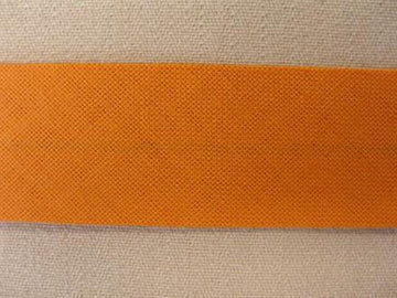 Skråbånd bomuld, orange 18mm, 1m