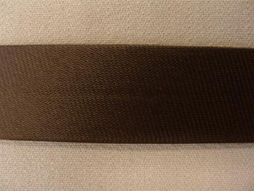 Skråbånd satin, varm brun 18mm, 1m
