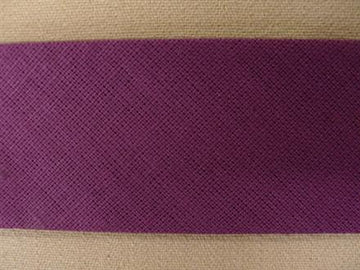 Skråbånd bomuld, mørk violet 27mm, 1m
